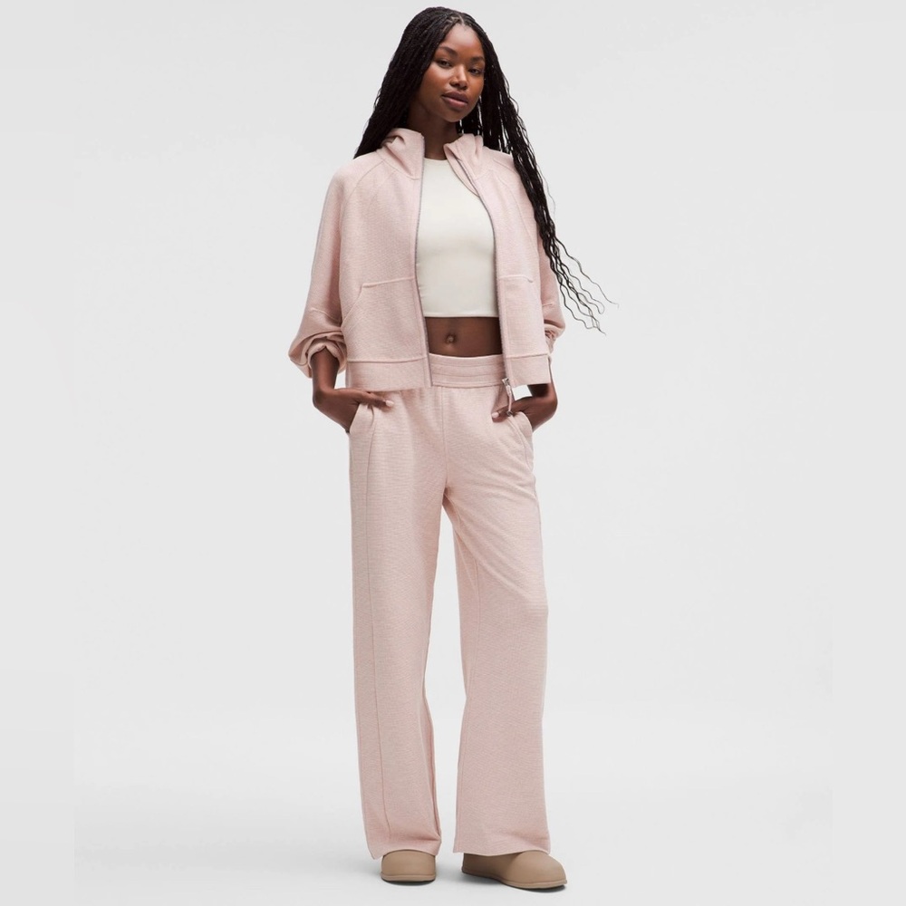 💖LULULEMON Scuba Mid-Rise Wide-Leg Pant-Heathered Mink Berry💕 Size SMALL Like 🆕